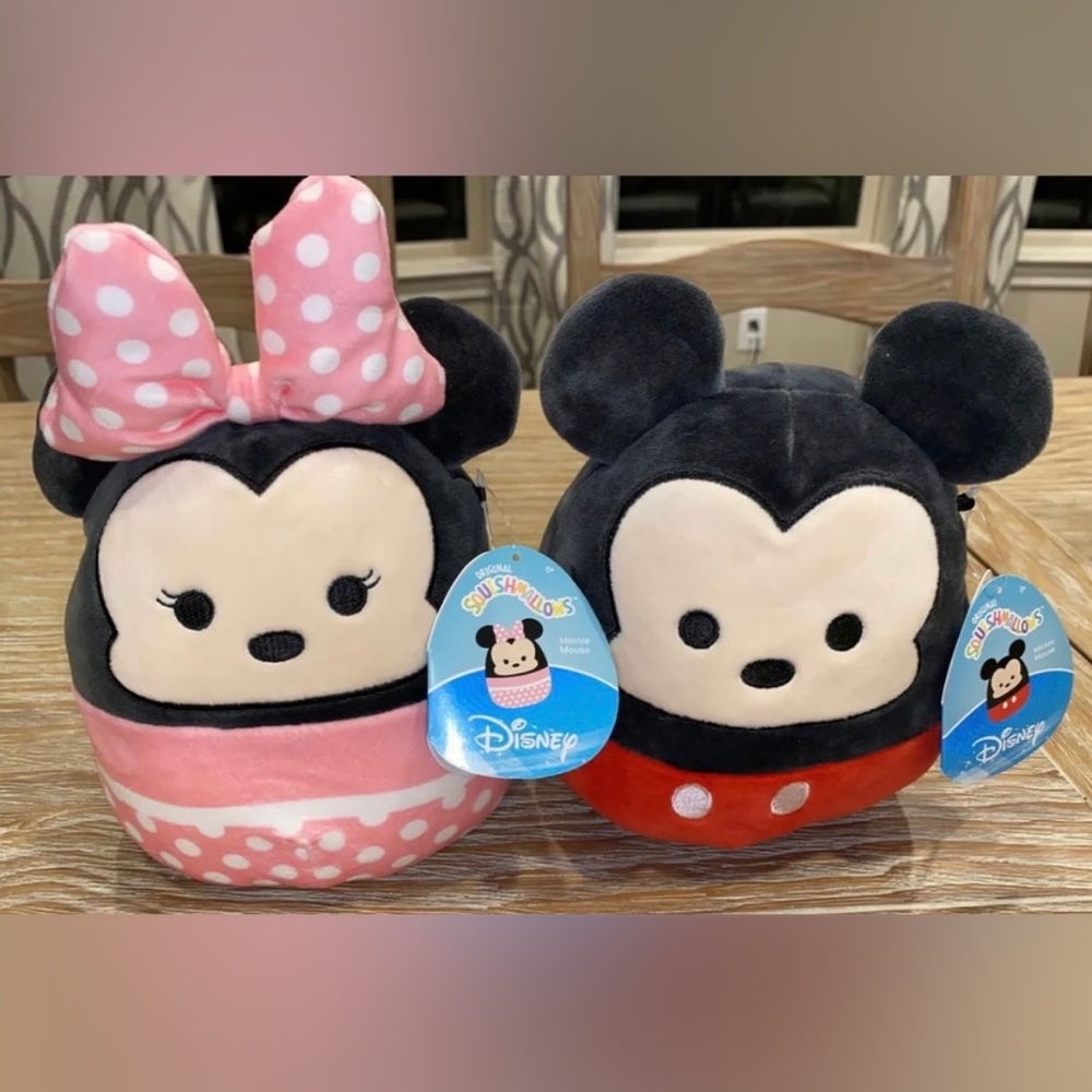 NEW Squishmallows Disney 7” Mickey & Minnie Mouse Set